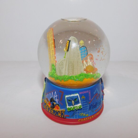 VTG Cedar Point Amusement Park Mini 3.5" Roller coaster Snow Globe Souvenir - Picture 4 of 11